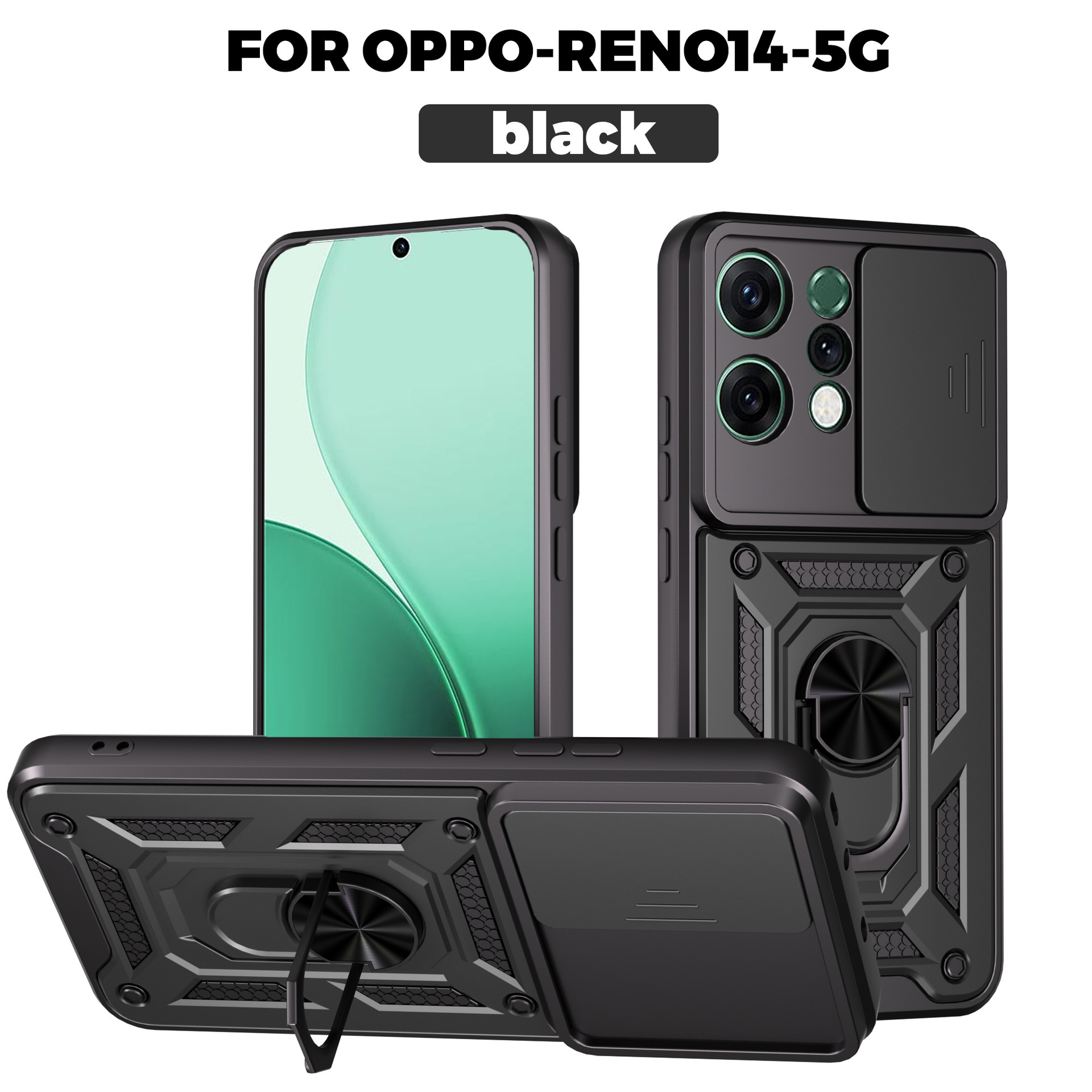适用OPPO Reno14Pro顺甲推窗手机壳Reno13Pro支架Reno12保护套
