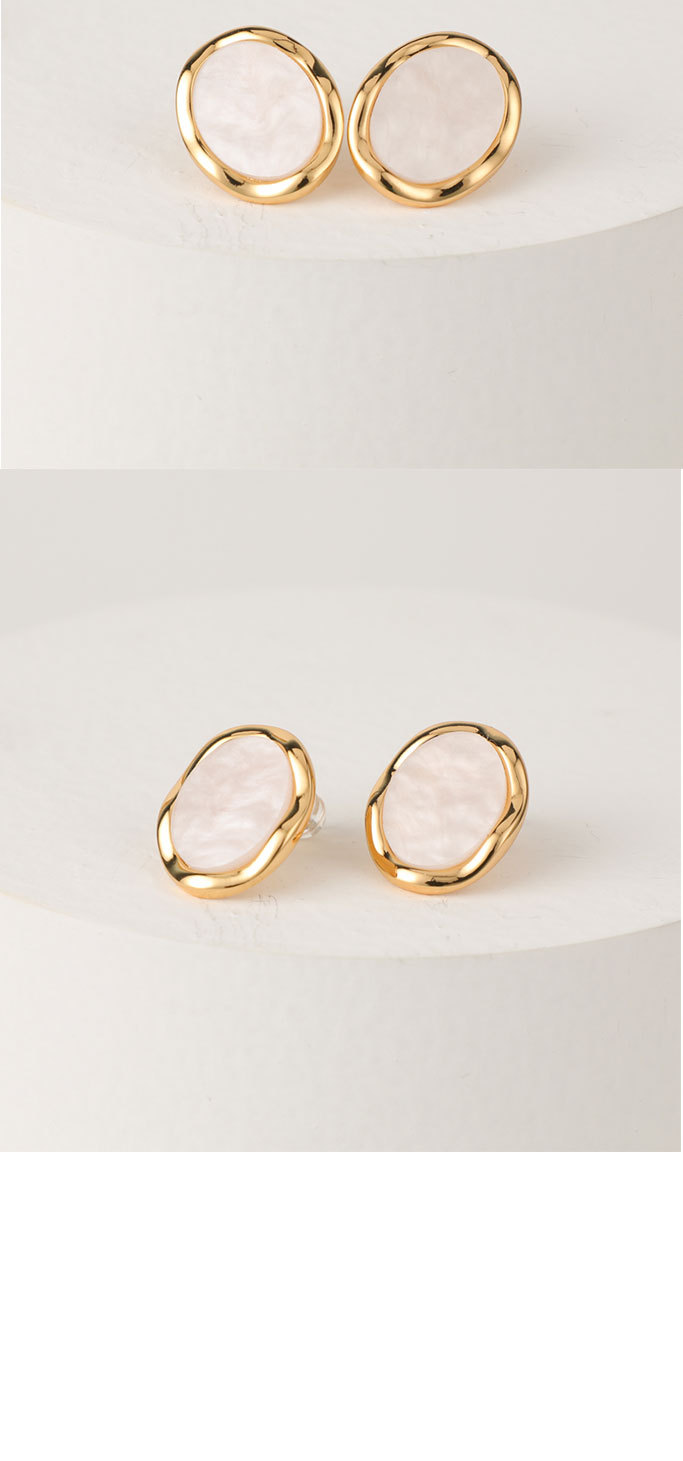New copperplated real gold simple geometric summer earrings womenpicture2