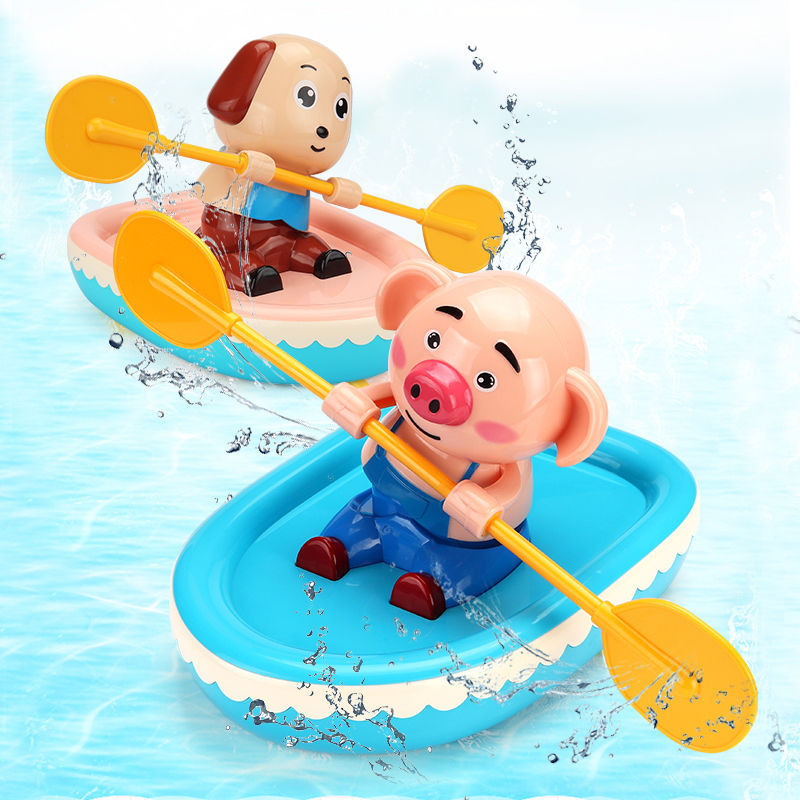 泳池玩具儿童洗澡海草猪划船皮划艇游泳宝宝戏水婴儿童网红男女孩|ms