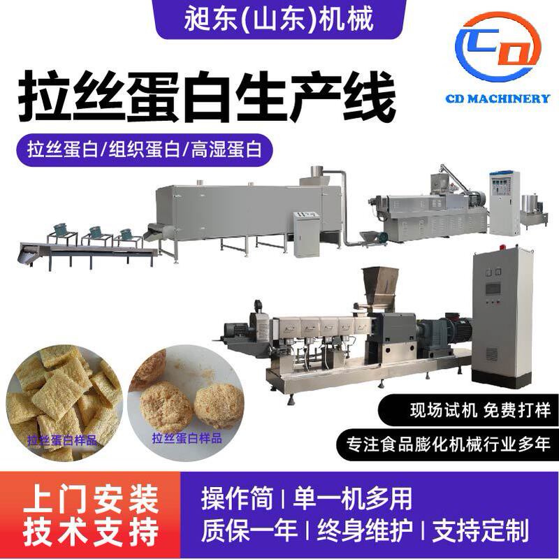Soy Spherical Protein Processing Equipment Commercial Plant Drawing Protein Machinery Flake Drawing Protein Production Line