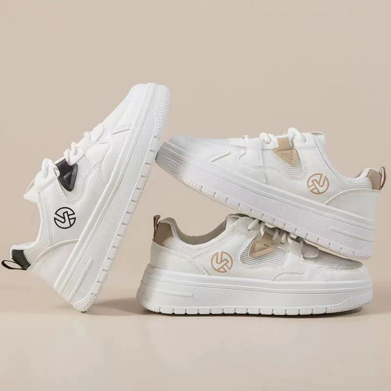 2024 весна и лето сетка дышащая маленькая белая обувь женская новая дикая спортивная повседневная обувь папы мягкая нижняя летняя модель