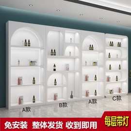 化妆品展示柜精品美容院背景展柜鞋包手办异形柜多功能组合产品柜