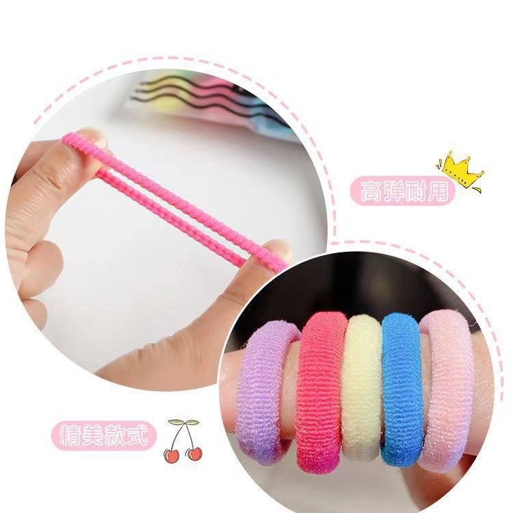 Banda de goma de los niños no daña el cabello elástico anillo de toallas para bebés atados anillo de pulgar anillo de cabello de cabello de niña pequeña anillo de cabello
