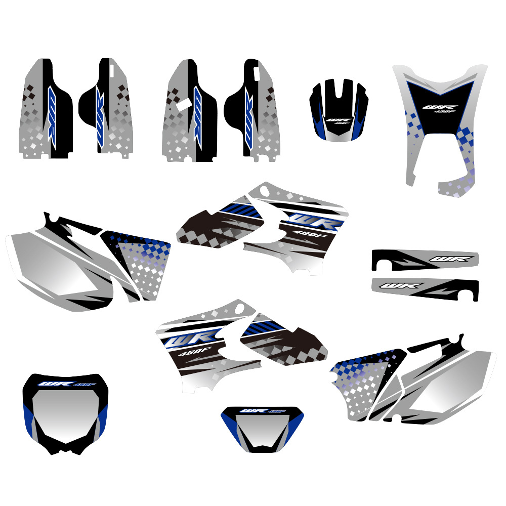 Aplicable a Yamaha WR250F WR450F WRF 250 450 05 - 06 años Motocicleta pegatinas gráficas completas