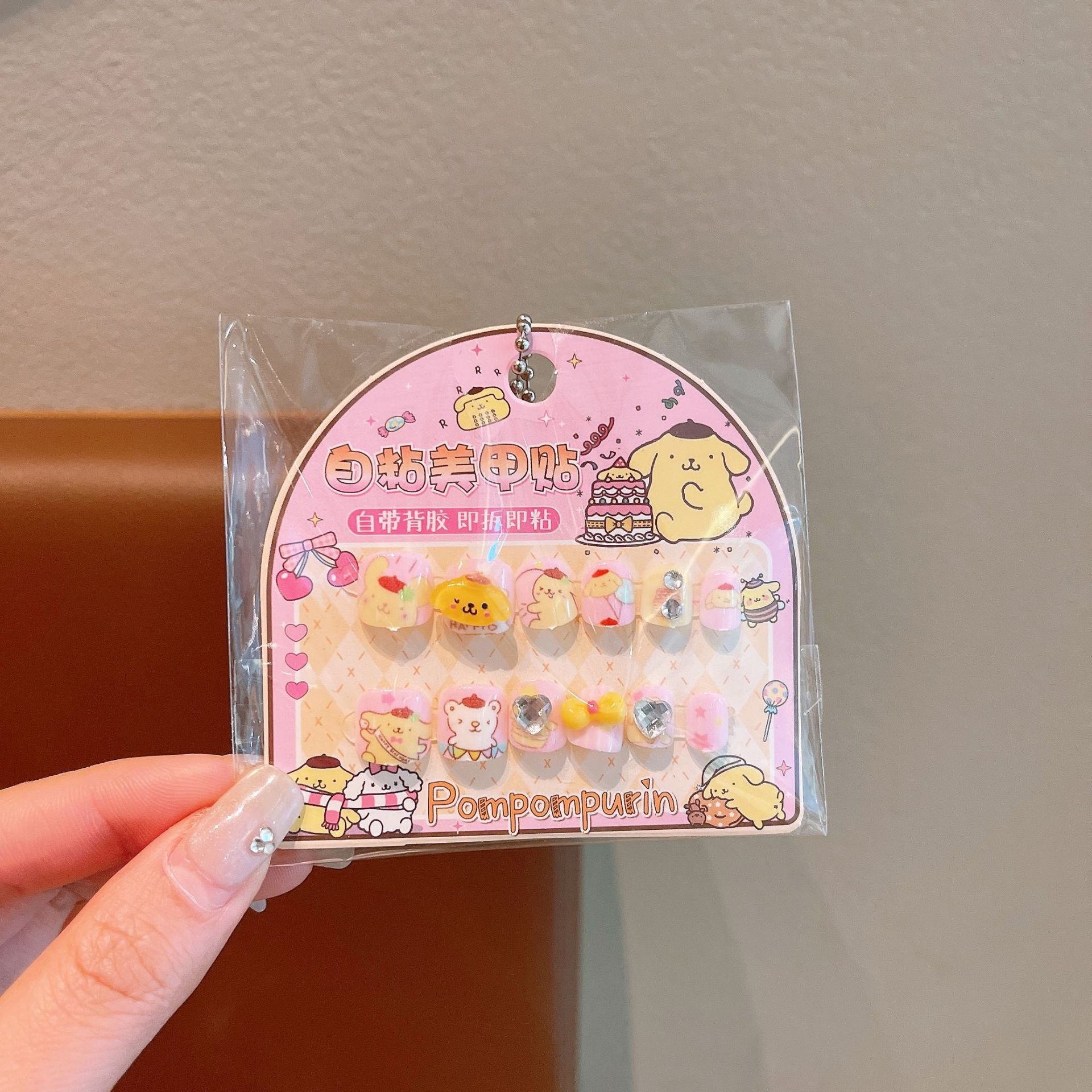 Niños Kulomi dibujos animados bebés usar uñas niñas lindas manicure parches de uñas impermeables para usar