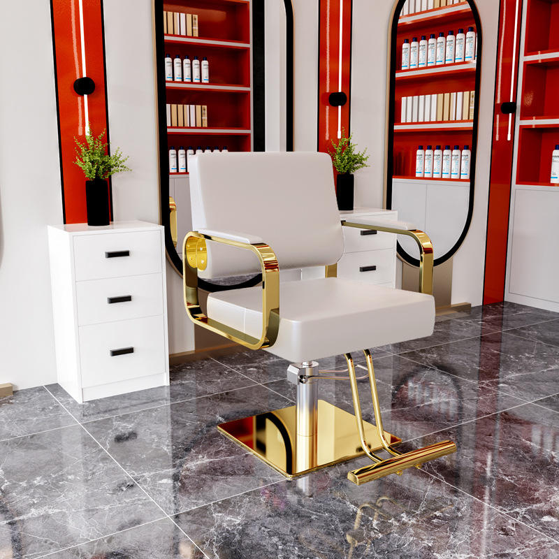 Silla de peluquería silla de belleza silla de elevación de red roja silla de corte de pelo de acero inoxidable silla de corte de pelo