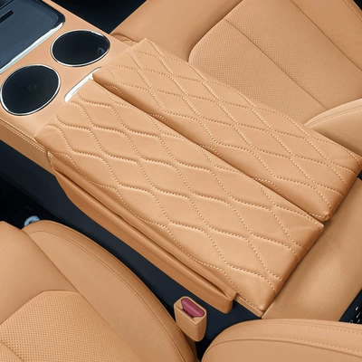 Suitable for Zero C01 C11 Armrest Box Cover Leather Central Storage Booster Pad Storage Interior Modification Decoration (Armrest box pad) - leapmo-c11-c01-tuo-brown