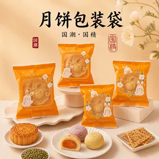 2026新款中秋月饼包装袋透明一次性家用机封袋蛋黄酥烘焙塑料袋子
