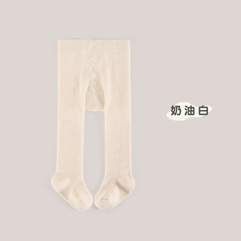 Pantyhose para bebés otoño y invierno nuevo tipo de terciopelo más grueso calentamiento leggings para bebés de color sólido para niños pantyhose universal