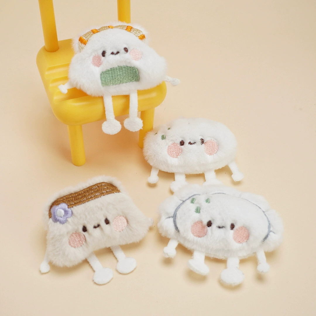 Креативный мультфильм плюшевые пельмени Тосты куклы милые броши аксессуары DIY заколки тапочки носки аксессуары для одежды