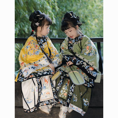 女童清汉女格格服晚清春夏高档汉服印花元素民族服饰儿童重