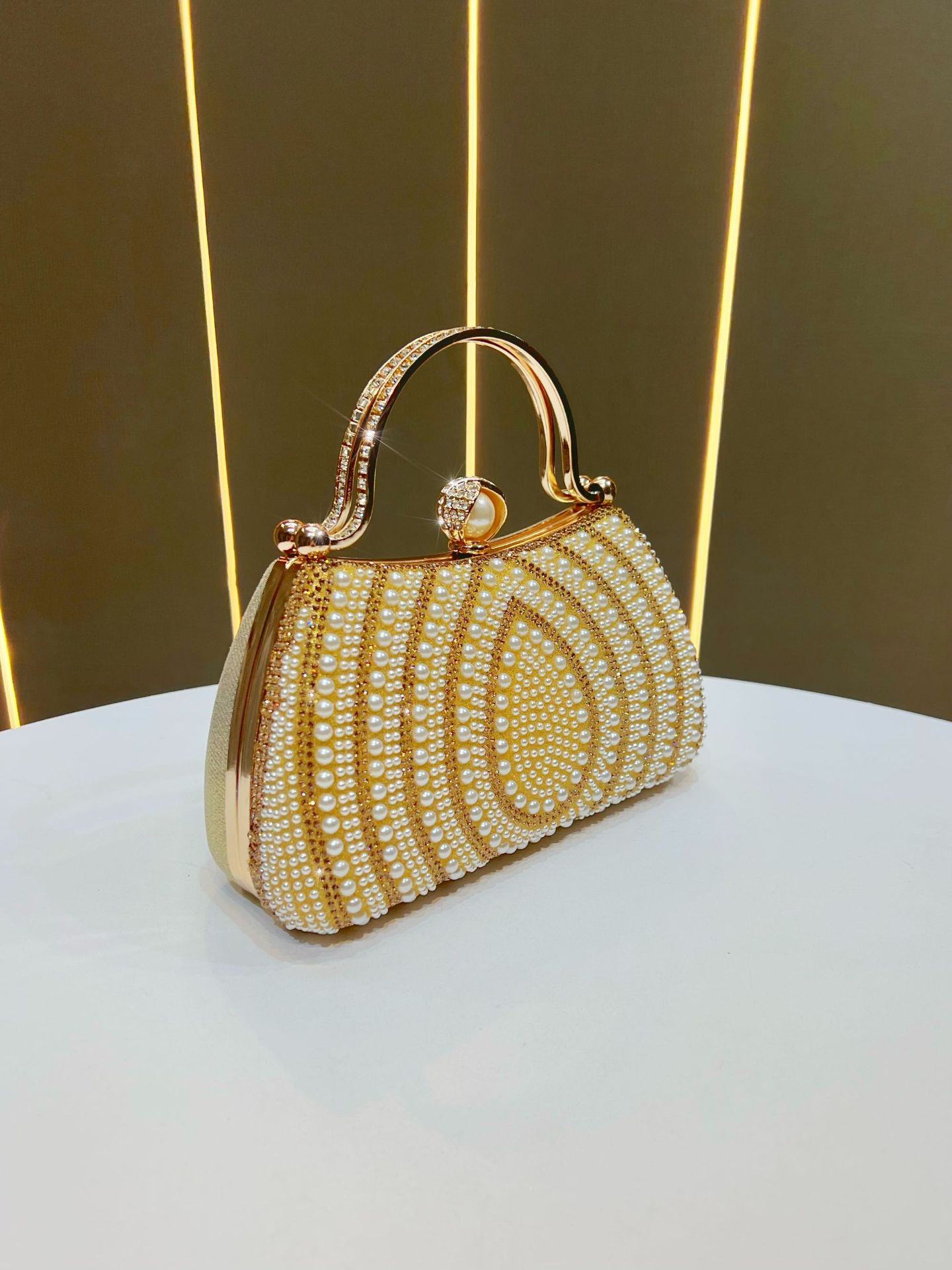 Damen Abendtasche Mit Perlen Und Strass Für Elegante Anlässe_voghion.com