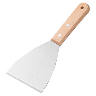 Cross-Border Stainless Steel Triangular Shovel, Rice Noodle Shovel, Potato Cutting Shovel, Essential Slanted Cake Cheese Pizza Shovel for Street Stalls