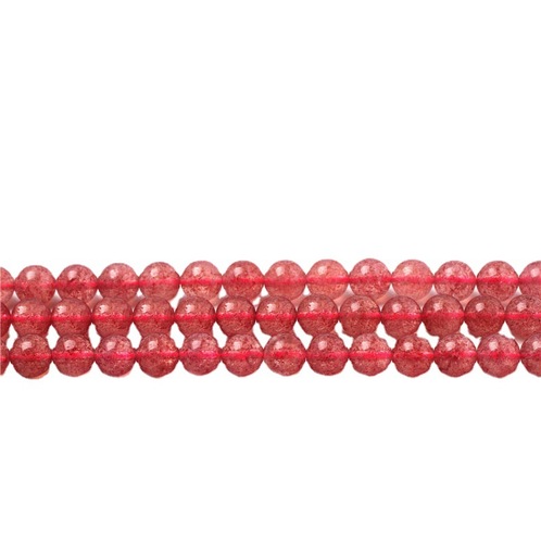 Natural crystal 8A ice seed strawberry crystal loose beads DIY jewelry accessories rose strawberry crystal semi-finished products wholesale