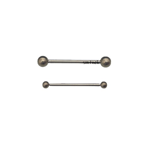 SMTNEK G23 titanium alloy double-headed inner tooth straight rod tongue nail ear nail ear bone nail polished piercing jewelry