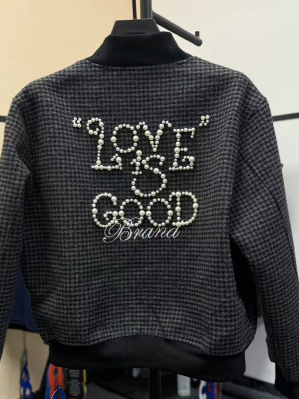 现货 GOODBRAND 轻奢时尚高级感小香风珍珠夹克外套 男女同款 黑|undefined