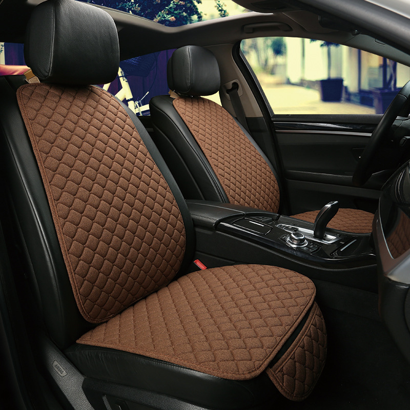 Cojín del asiento del coche cojín del asiento del coche de lino cuatro estaciones cubierta de asiento de coche universal de cinco asientos transpirable cojín del coche Comercio exterior Venta caliente