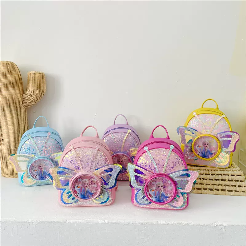 新款儿童双肩包幼儿园女可爱公主小班入园洋气亮片轻便小书包背包
