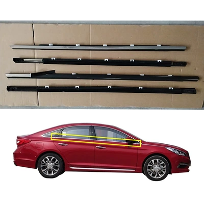 Applicable to Hyundai Sonata 2015-2019 Door Window Glass Water Retaining and Cutting Water Sealing Waterproof Rubber Strip Outer Strip (Vehicle Sealing Strip)