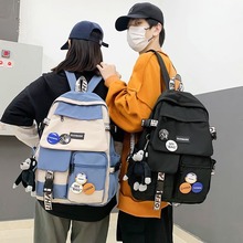 书包女大学生韩版高中旅行双肩包男初中生ins日系大容量电脑背包