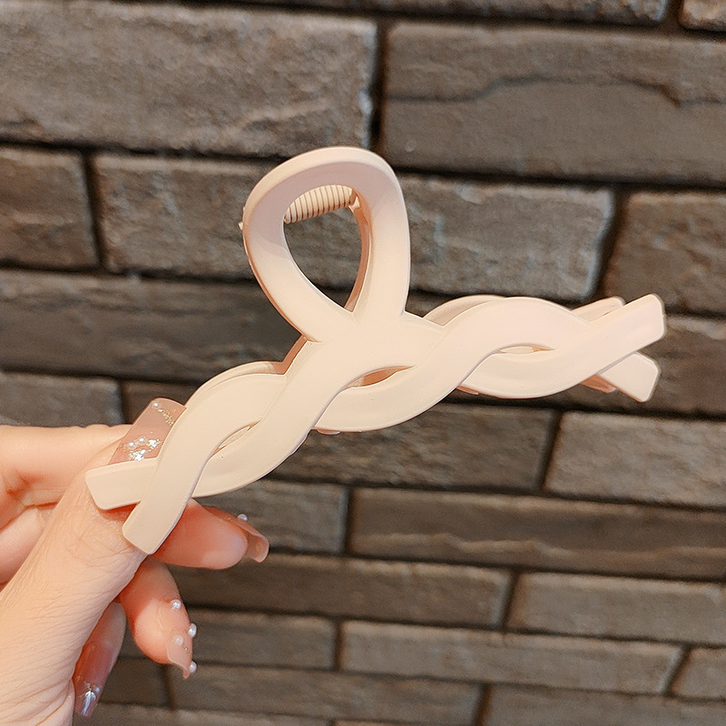 Internet celebridad clip de pelo francés de las mujeres de gran parte posterior de la cabeza horquilla clip de tiburón de alto grado agarre del pelo clip de pelo tocado