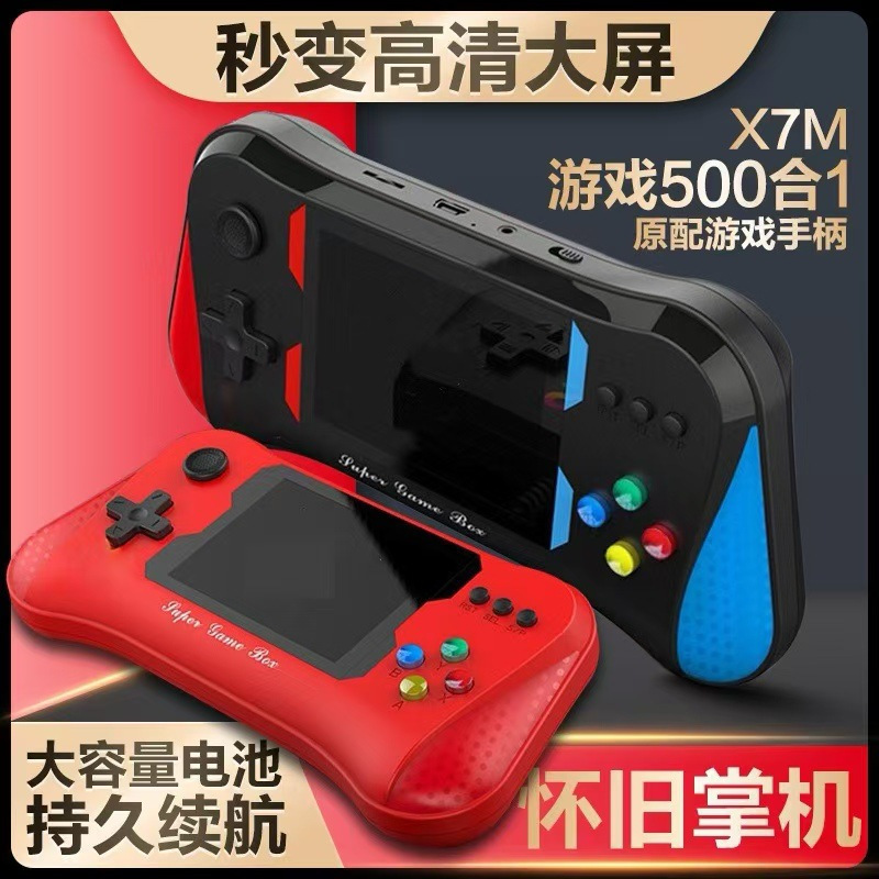 New Handheld Game Console Retro Nostalgia 3.5 Large Screen Handheld 500 Games Can Be Connected to Tv Double Game Console