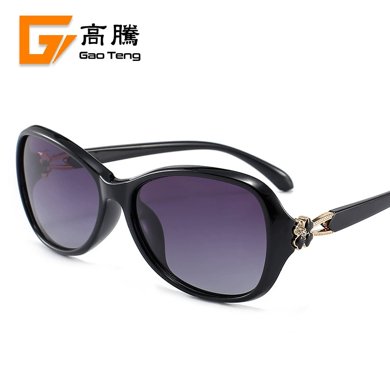 Полноправные женские polarized солнцезащитные очки двухцветные с цветочным стилем пляжный стиль модные водитель зеркальные 2214