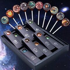 星空ロリポップ インターネット有名人のガールフレンドへの誕生日プレゼント、見栄えの良いスナック、惑星キャンディギフトボックス、手書きのグリーティングカード