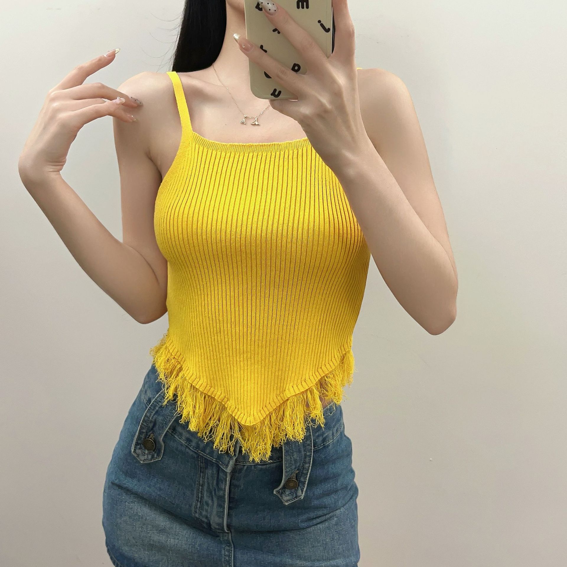 European and American summer sexy hot girls solid color flat-mouth…