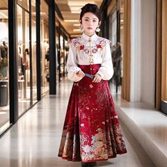 女童马面裙新款汉服儿童中国风古装古风改良套装唐装明制中式春秋