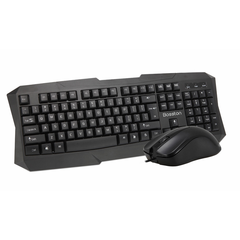 Boston S6600 mute waterproof wired keyboard mouse suit office home factory direct sales