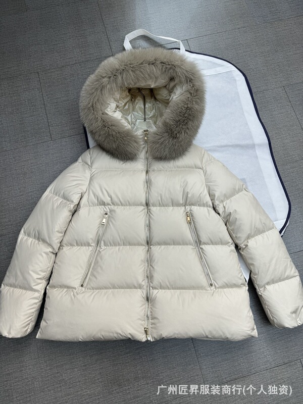 （正确版）蒙口家25秋冬新款女士大毛领羽绒服外套防寒轻便休闲百|undefined