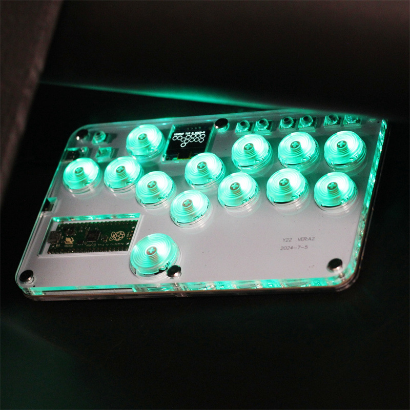 HITBOX Raspberry Pi 13 Key Fighting Keyboard Game After Covering PS5 Game Steam Street Fighter 6 Hot Plug HITBOX Raspberry Pi 13 Key Fighting Keyboard Game After Covering PS5 Game Steam Street Fighter 6 Hot Plug
