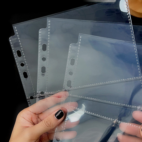 A5 universal seven-hole card album inner page Korean entertainment internal entertainment album small card 6-inch transparent large card page photo album 4 grid replacement core