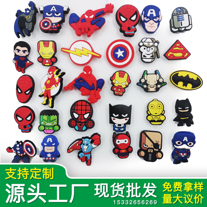 Crocs Shoe Charms Shoe Accessories Pvc Shoe Charms DIY Accessories Shoe Decorations Superman Batman Buckle DIY Trendy Toys