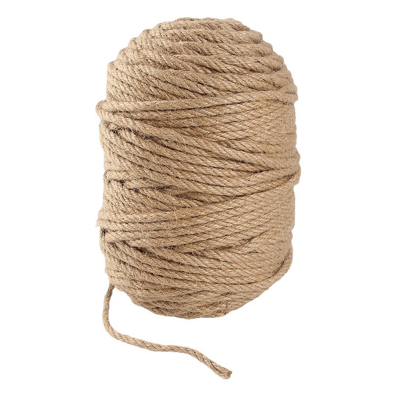cuerda de lino fina cuerda de yute áspera cuerda de yute tejida a mano decoración retro placa de suspensión al por mayor cuerda de embalaje cuerda de paja