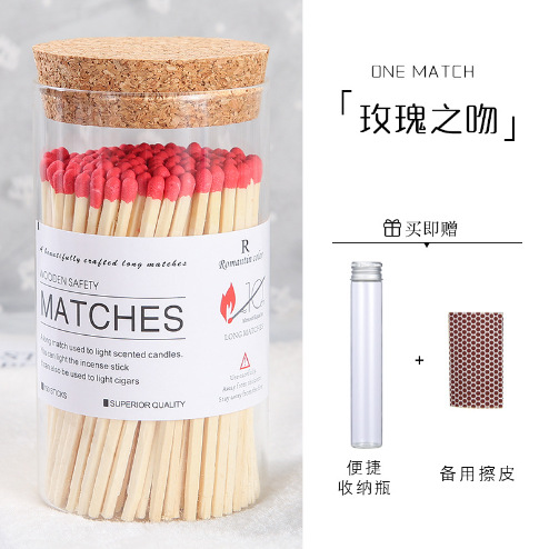 Velas de aromaterapia, fósforos de mango largo especiales, botellas de fósforos de colores al por mayor, materiales de fuego antiguos, versión extendida de alto valor