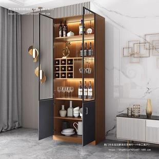 Home Living Room Sideboard Glass Door Wine Cabinet Wine Rack Modern Simple Wall Light Luxury Display Cabinet Storage Cabinet