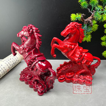 批朱砂红砂紫金砂十二生肖马马踏长城事业有成马上發摆件直播货源