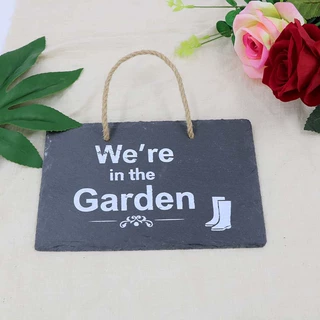 天然板岩植物标牌插签创意石板园林花卉工艺品挂牌设计厂家直供