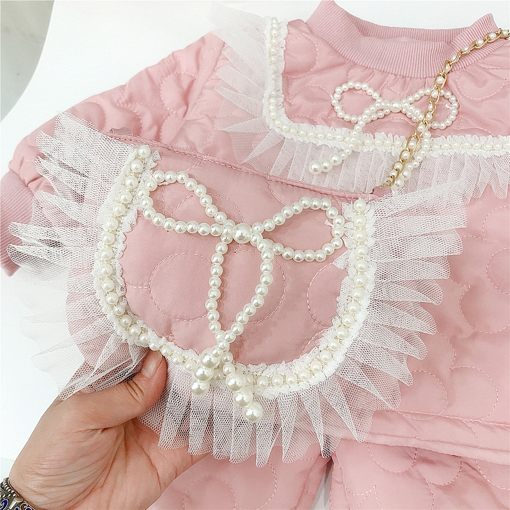 Girls' Warmth 2023, Thickened Cotton Quilted Two Piece Set for Girls in Winter_voghion.com