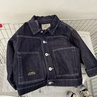 Джинсовая весенняя куртка для мальчиков, модная джинсовая рубашка, тренд сезона, детская одежда, корейский стиль, вестерн