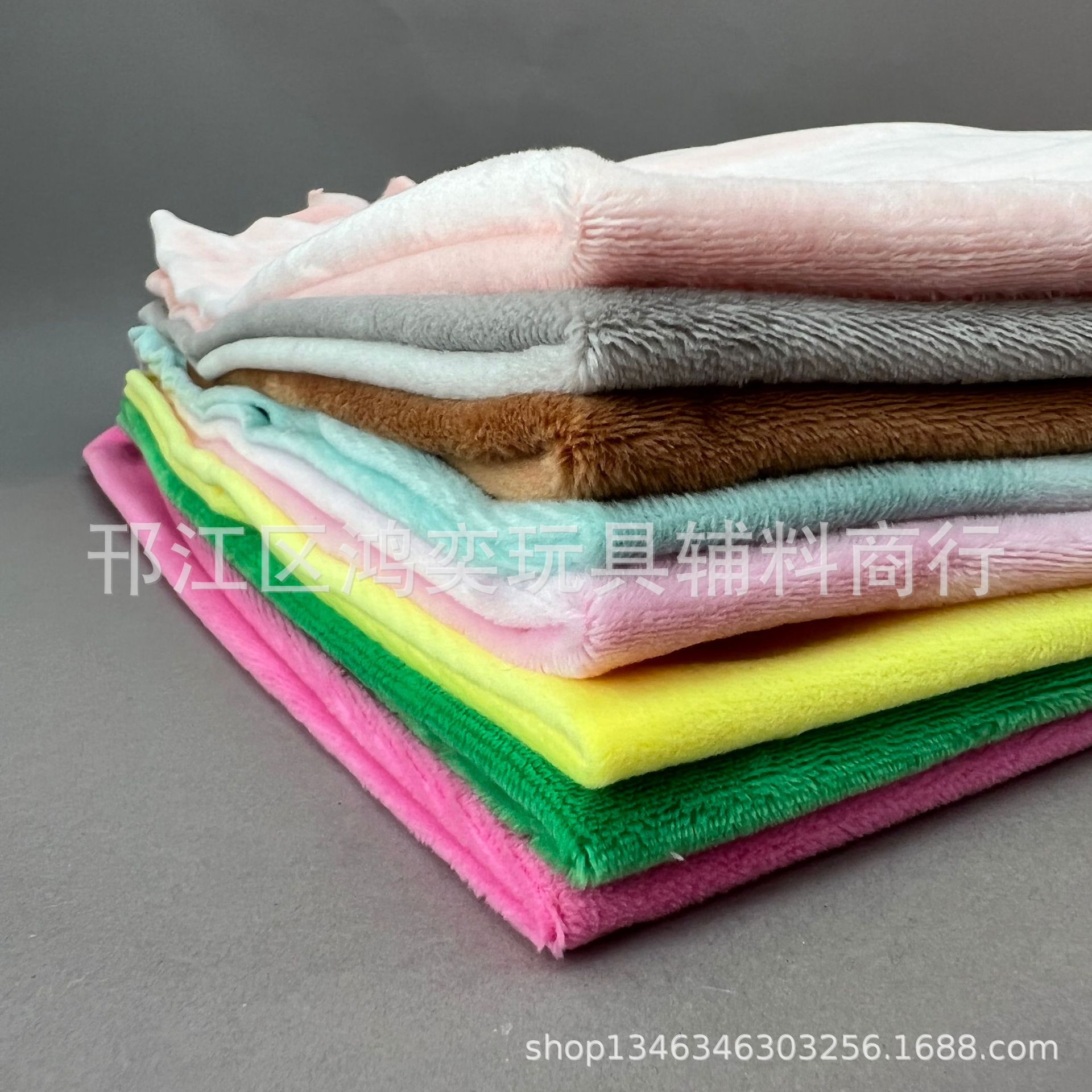 330g cristal ultra suave tela de peluche corta 1.5mm muñeca tela de juguete ultra suave tela de peluche