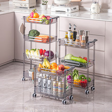 守一2023新款小推车多层夹缝置物架客厅卧室厨房杂物整理收纳架