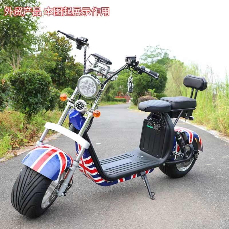 2-колесная литиевая батарея Harley электромобиль для взрослых педаль мотоцикл на выходе с широкими шинами скейтборд скутер 60V2000W