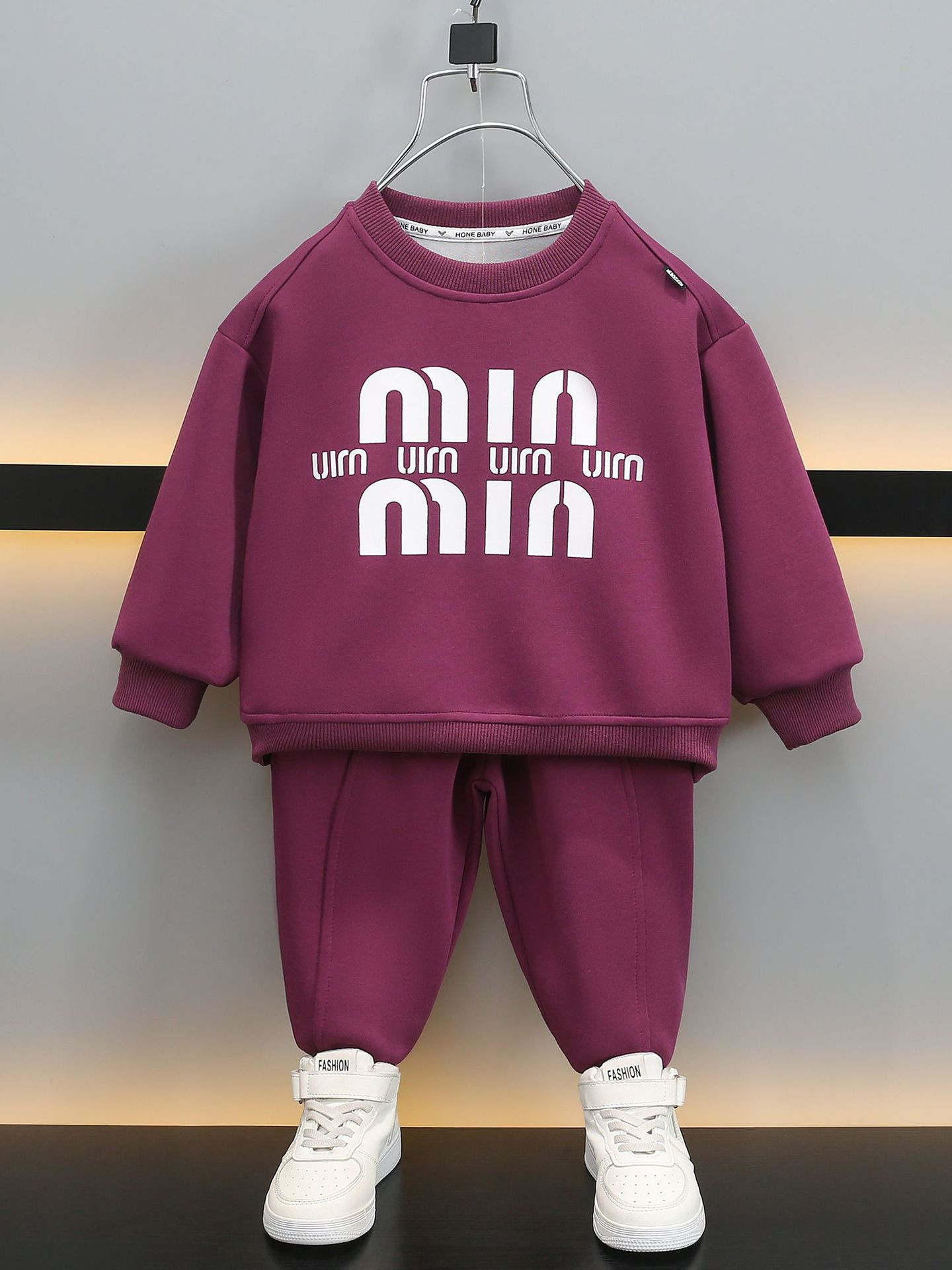 7076 ropa para niños traje para niños primavera y otoño 2025 nueva ropa de celebridades de Internet de moda para niños traje de dos piezas casual de primavera