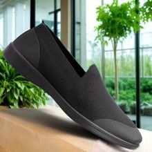 2025新款男鞋轻便一脚蹬老北京布鞋复古休闲网面透气休闲健步鞋子