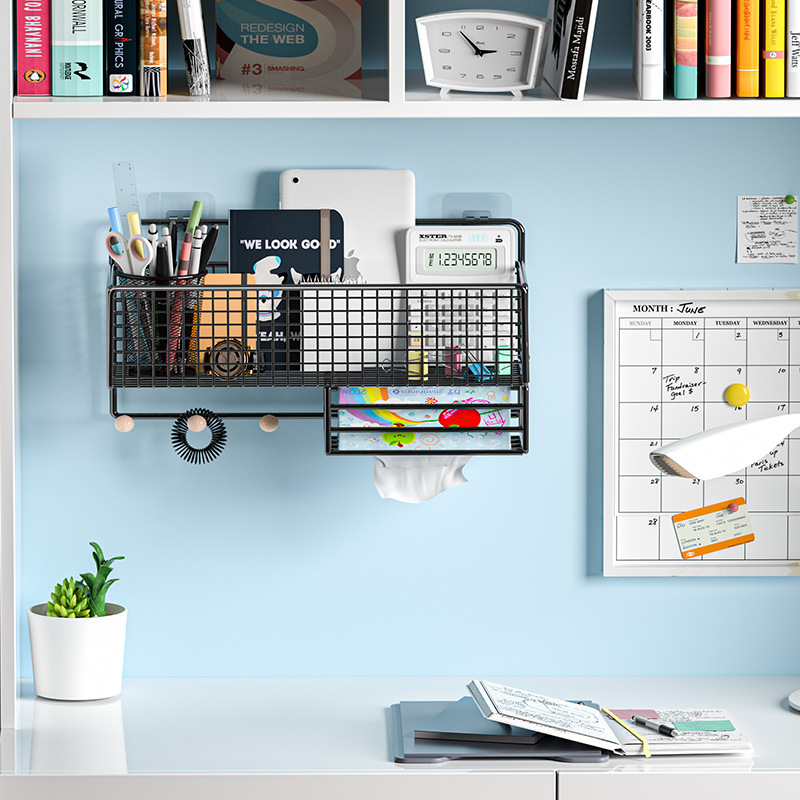 Rack de almacenamiento de cabecera dormitorio artefacto ponche-libre estudiante universitario dormitorio cama Pared de almacenamiento rack de almacenamiento superior cesta colgante