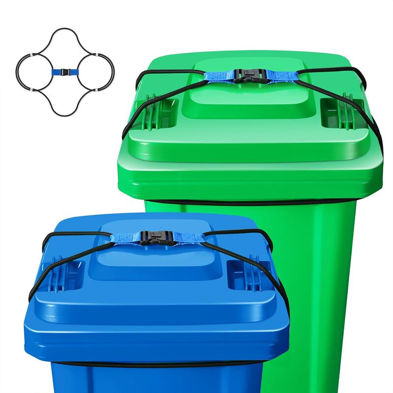 Hot-Selling Multifunctional Fixed Rope Trash Can Lock Cover Lock Outdoor Trash Can Heavy-Duty Elastic Rope Trash Can Lock Strap