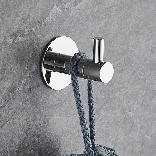 304 Stainless steel hook without nails, single hook for bathroom, kitchen, living room, changing room, clothing hook for hotel wardrobe